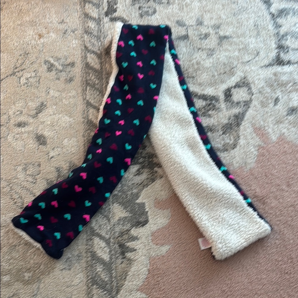 Black and Pink Polka Dot Scarf Classic Heart  Shape
